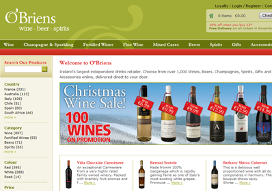 The unique tagging system allows customers to perform quick powerful filtering of the products. O'Briens'